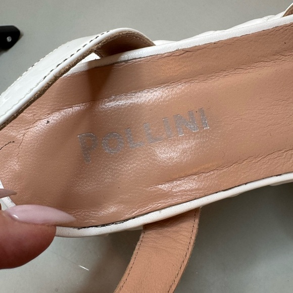 Pollini White Wedge Sandals – Size 7 – Made in Italy - Picture 13 of 17